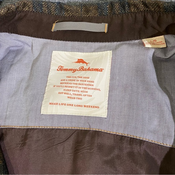 Tommy Bahama Flannel Elbow Patch Men’s Long Sleeves Size Large. - Picture 10 of 11